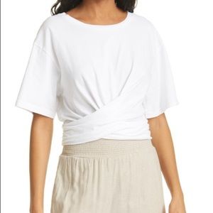 ALC COTTON WRAP CROP T SHIRT